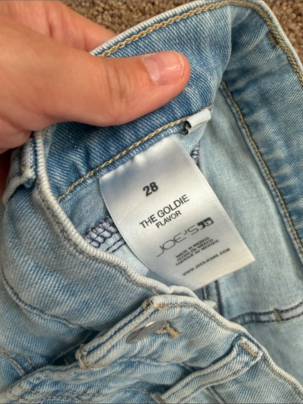 Joe's Jeans Light Wash High-Rise “The Goldie Flavor” Wide Leg Jeans - Picture 4 of 7